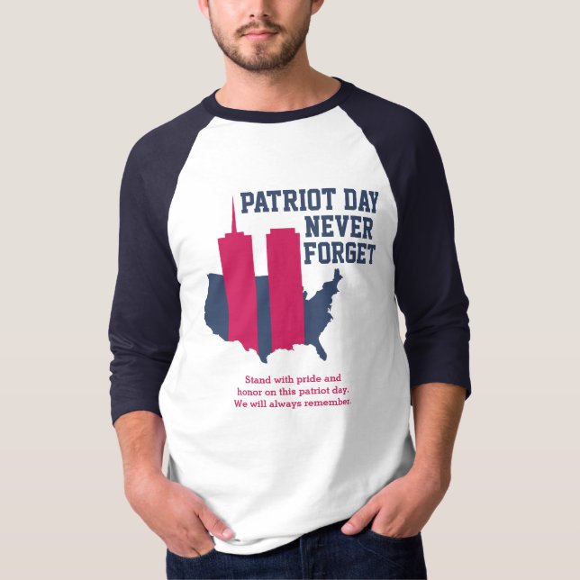 Glöm aldrig 911 20-årsdagen av patriotdagen 2021 t shirt (Framsida)