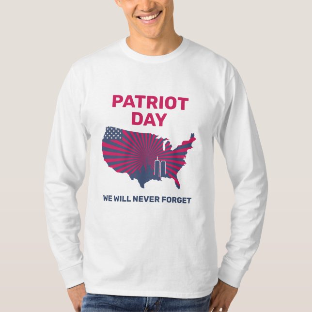 Glöm aldrig 911 20-årsdagen av patriotdagen 2021 t shirt (Framsida)