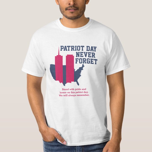 Glöm aldrig 911 20-årsdagen av patriotdagen 2021 t shirt (Framsida)