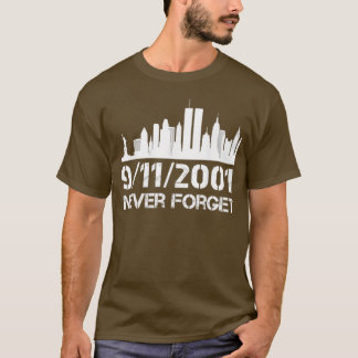 Glöm aldrig 911 20-årsjubileet Patriot Memorial T Shirt