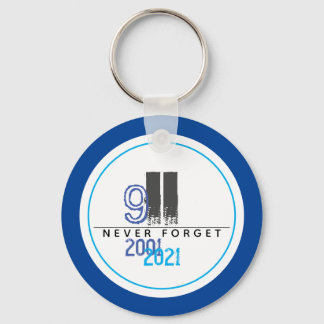Glöm aldrig 911 Blue World Trade Center Nyckelring