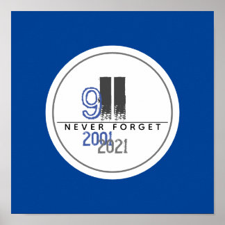Glöm aldrig 911 Grått World Trade Center Poster