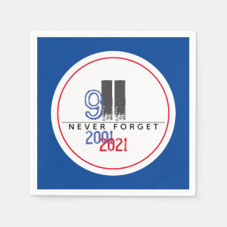 Glöm aldrig 911 Patriotic World Trade Center Pappersservett