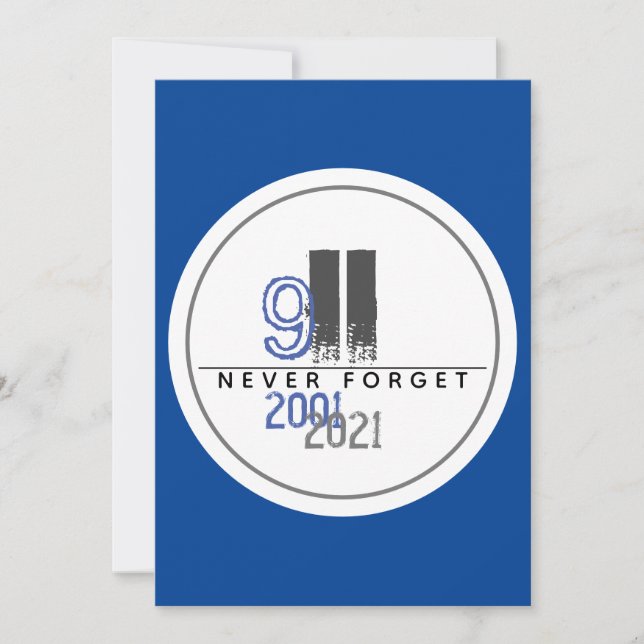 Glöm aldrig 911Grått World Trade Center Inbjudningar (Framsida)