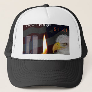 Glöm aldrig 9-11-01 truckerkeps