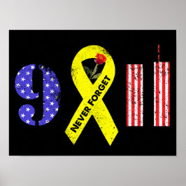 Glöm aldrig 9 11 Gulters menyfliksområdet Poster