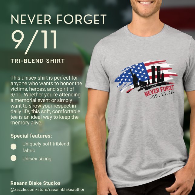 Glöm aldrig 9/11 Minnesstund T Shirt (Skapare uppladdad)
