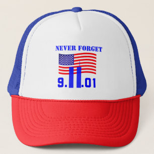 Glöm aldrig 9/11 truckerkepsar