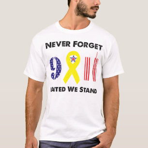 Glöm aldrig 9 11 United we stand T Shirt