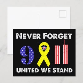 Glöm aldrig 9 11 United we stand Vykort