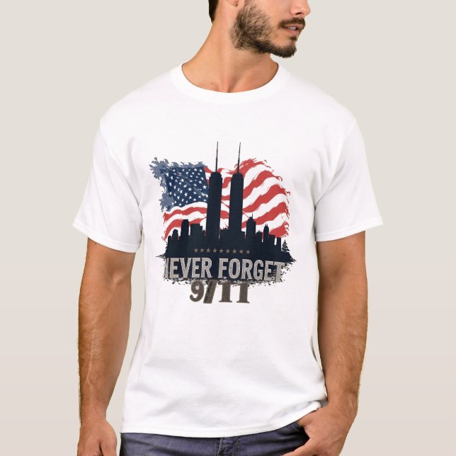 Glöm aldrig 9/11 - utgåva 2 t shirt (Framsida)