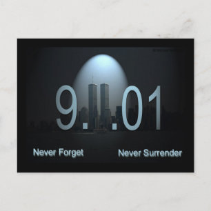 Glöm aldrig 9/11-vykort vykort