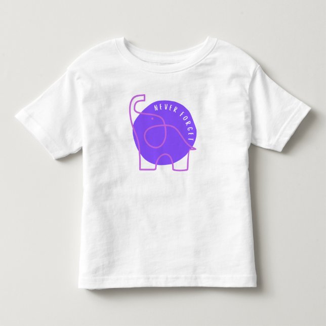 Glöm aldrig ALZ-medvetenhets T-shirt (Framsida)
