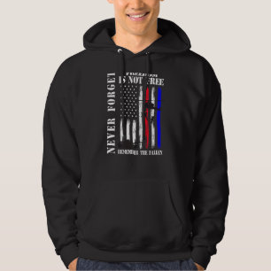 Glöm aldrig att frihet inte är fritt veteranemoria hoodie