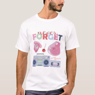 Glöm aldrig Cassette Floppy Disk VHS CD T Shirt