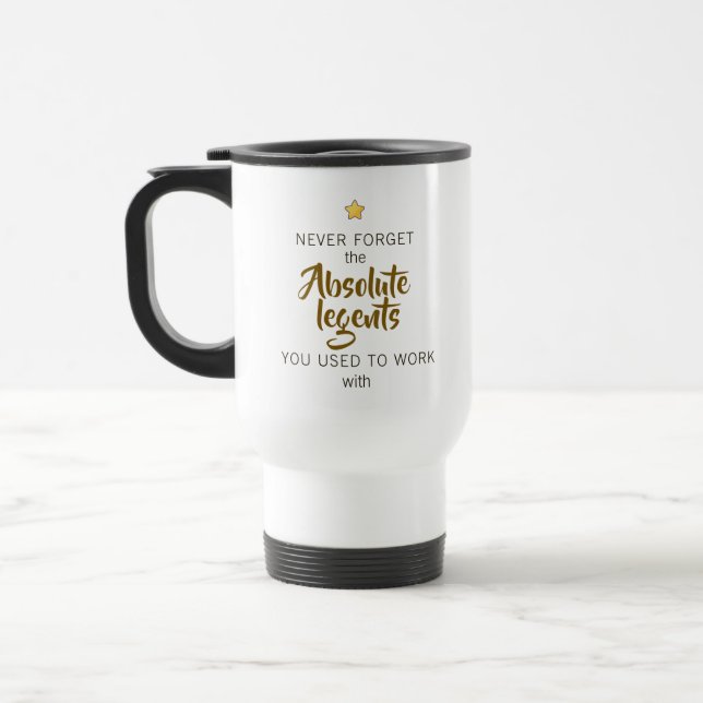 Glöm aldrig de absoluta legenderna Farväl Resemugg (Vänster)