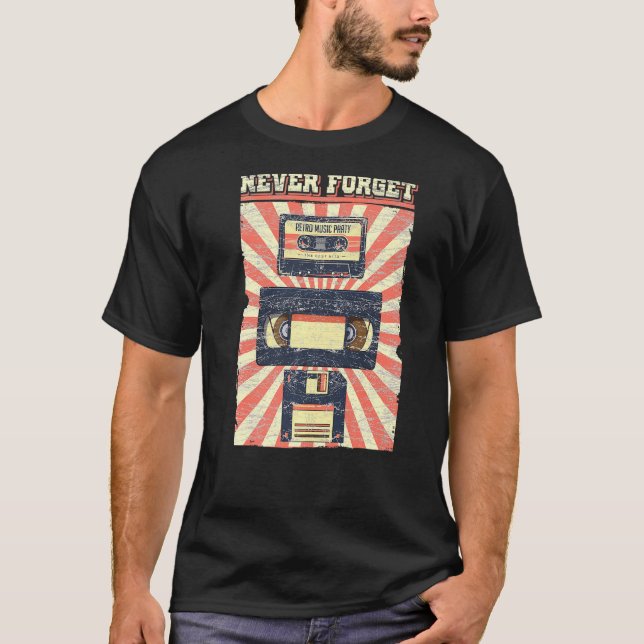 Glöm aldrig den fina videokassettdiskettenheten V T Shirt (Framsida)