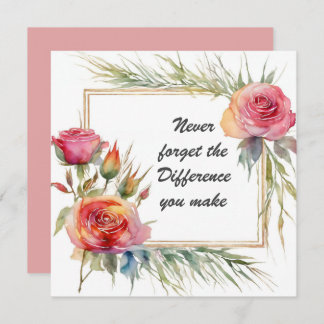 Glöm aldrig den skillnad du gör botaniska kort