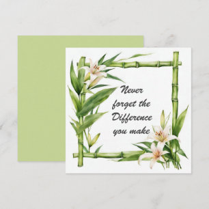 Glöm aldrig den skillnad du gör kort