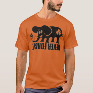 Glöm aldrig den svarta etikettutformningen av skat t shirt