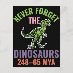 Glöm aldrig dinosaurierna 24865 mya helg vykort
