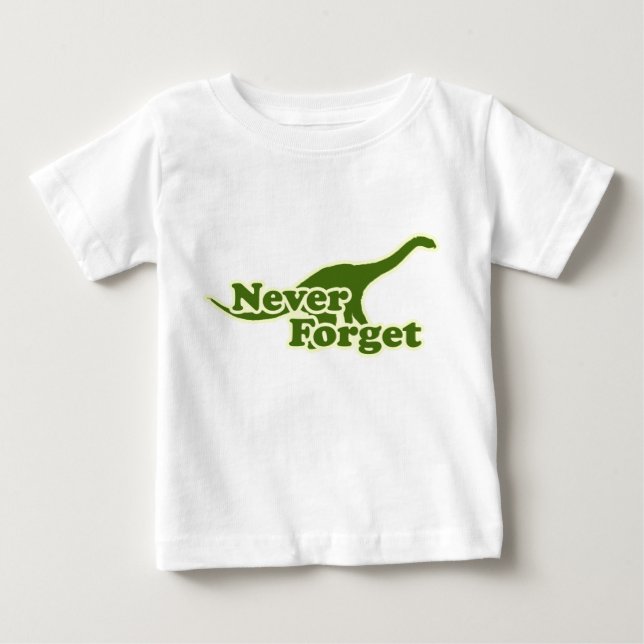 Glöm aldrig Dinosaurs Tee (Framsida)