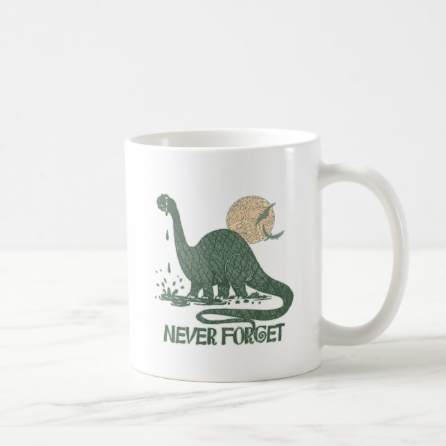 Glöm aldrig Dinosaurskjorta- och gåvaidéer Kaffemugg (Höger)