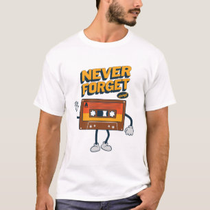 Glöm aldrig diskettenhet VHS-band för bandkassett T Shirt