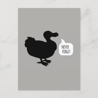 Glöm aldrig Dodo Postcard Vykort