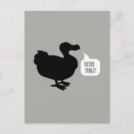 Glöm aldrig Dodo Postcard Vykort