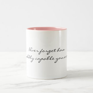Glöm aldrig, hur Wildly kapabelt dig konstmuggen Två-Tonad Mugg