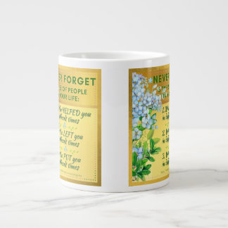Glöm aldrig inspiration jumbo mugg