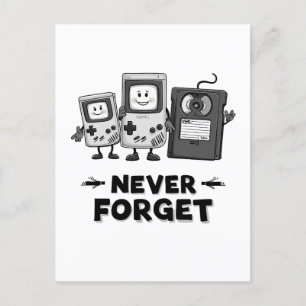 Glöm aldrig kasse tape Vintage 90s estetisk teori Vykort