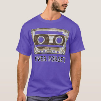 Glöm Aldrig Kassett Retro vintage design vänner T Shirt