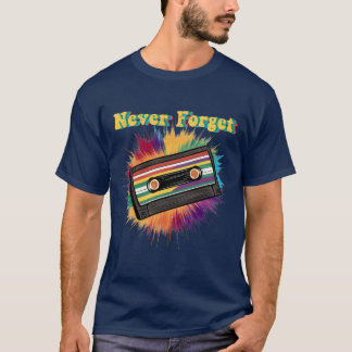 Glöm aldrig kassettband VHS vänner T Shirt