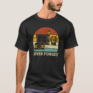 Glöm aldrig Nerdy Retro Vinyl VCR Audio Cassette T Shirt
