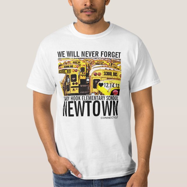 Glöm aldrig Newtown tragediTshirt 3 T Shirt (Framsida)
