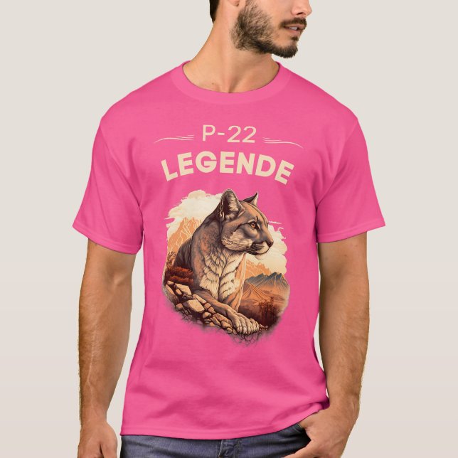 Glöm aldrig P-22 bergsberget Lejon Griffith Mounta T Shirt (Framsida)