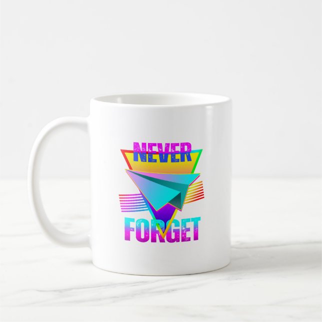 Glöm aldrig pappersflygplan kaffemugg (Vänster)