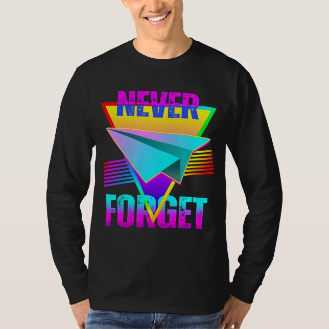 Glöm aldrig pappersflygplan t shirt (Framsida)