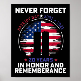 Glöm aldrig patriotdagen 21 år i heder och ära poster
