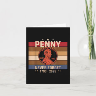 Glöm aldrig Penny Coin 1 Cent Retro Stil _ Kort
