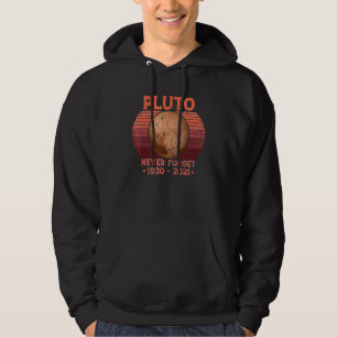 Glöm Aldrig Pluto 1920 2021 Vintage   Rymdvetenska Hoodie