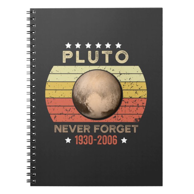 Glöm aldrig Pluto 1930-2006 Anteckningsbok (Framsidan)