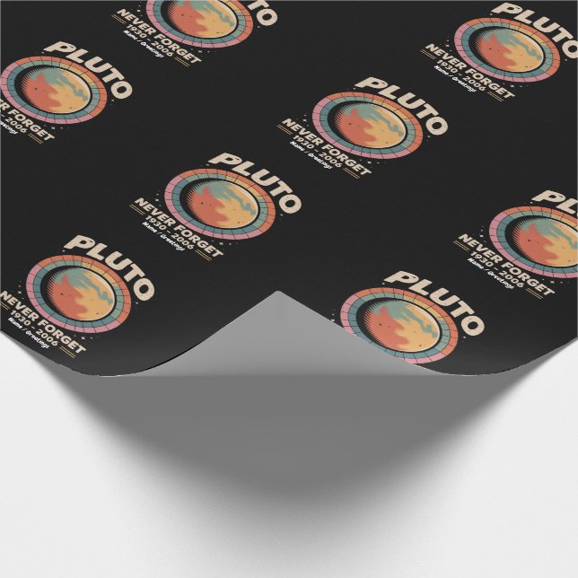 Glöm aldrig Pluto 1930-2006 Lustigt Retro Space Presentpapper (Hörn)