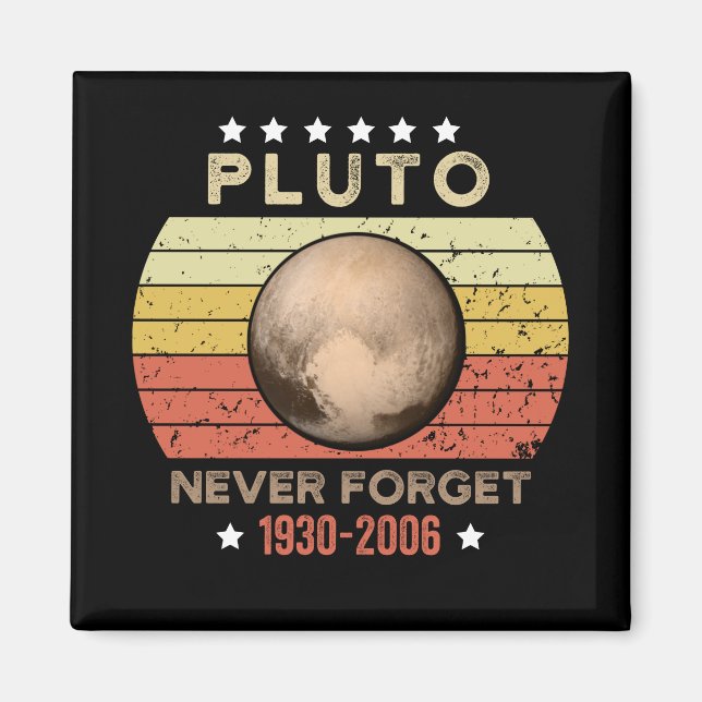 Glöm aldrig Pluto 1930-2006 Magnet (Framsidan)