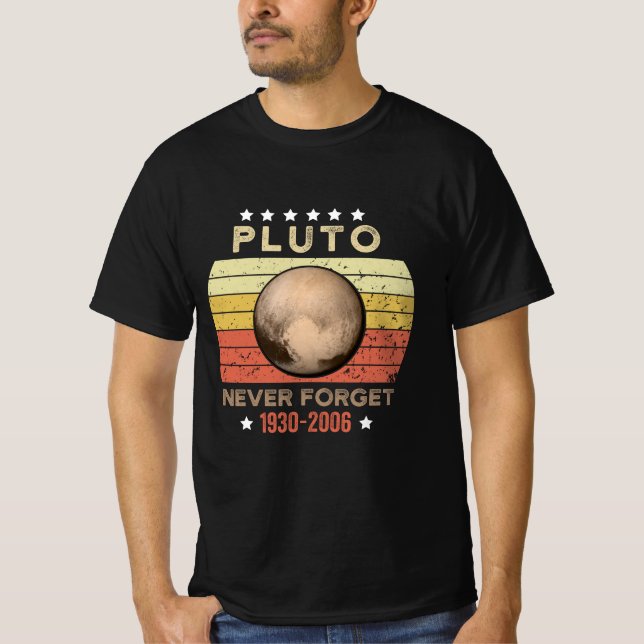 Glöm aldrig Pluto 1930-2006 T Shirt (Framsida)