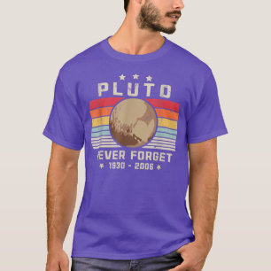 Glöm aldrig Pluto Funny Retro Vintage Funny Space T Shirt