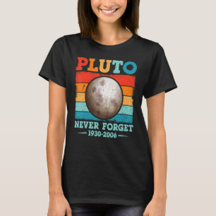 Glöm aldrig Pluto Nerdy Astronomy Science Vinta T Shirt