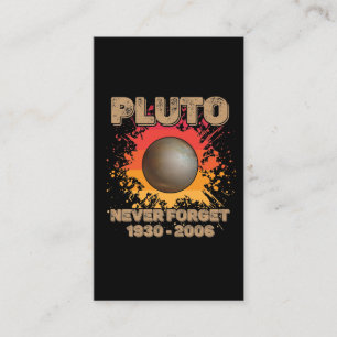 Glöm aldrig Pluto Planet galaxy Space Science Visitkort